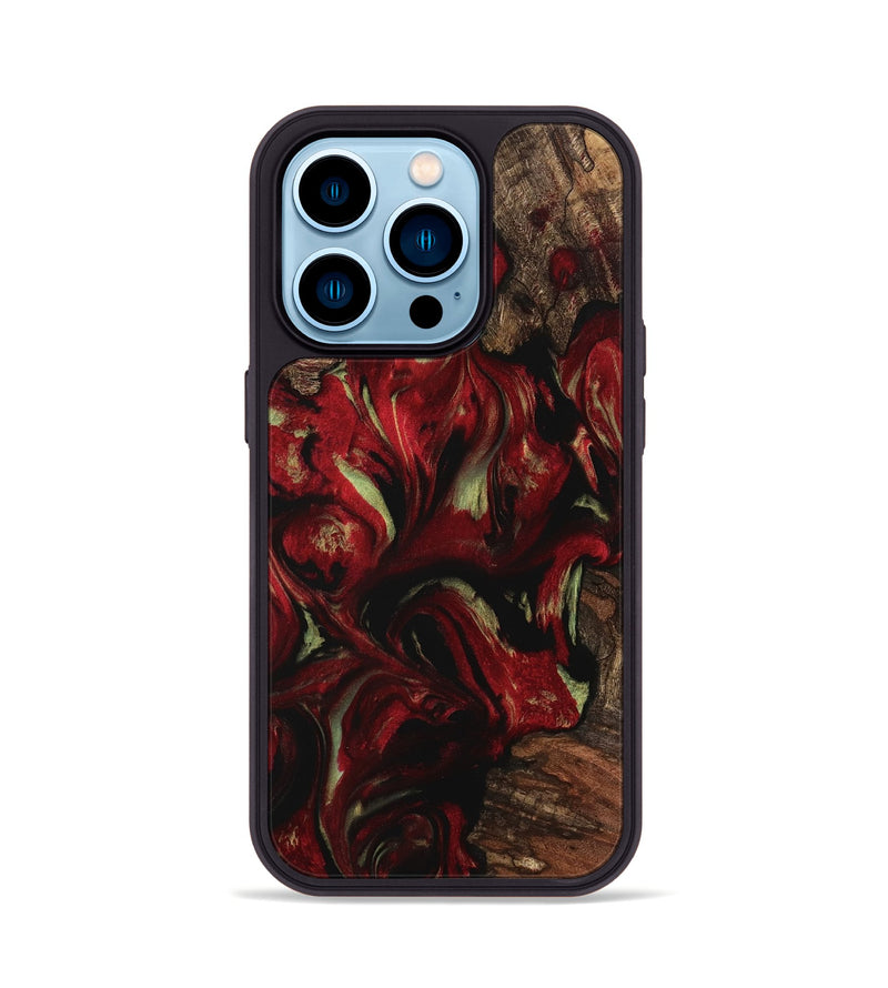 iPhone 14 Pro Wood Phone Case - Joel (Red, 741778)