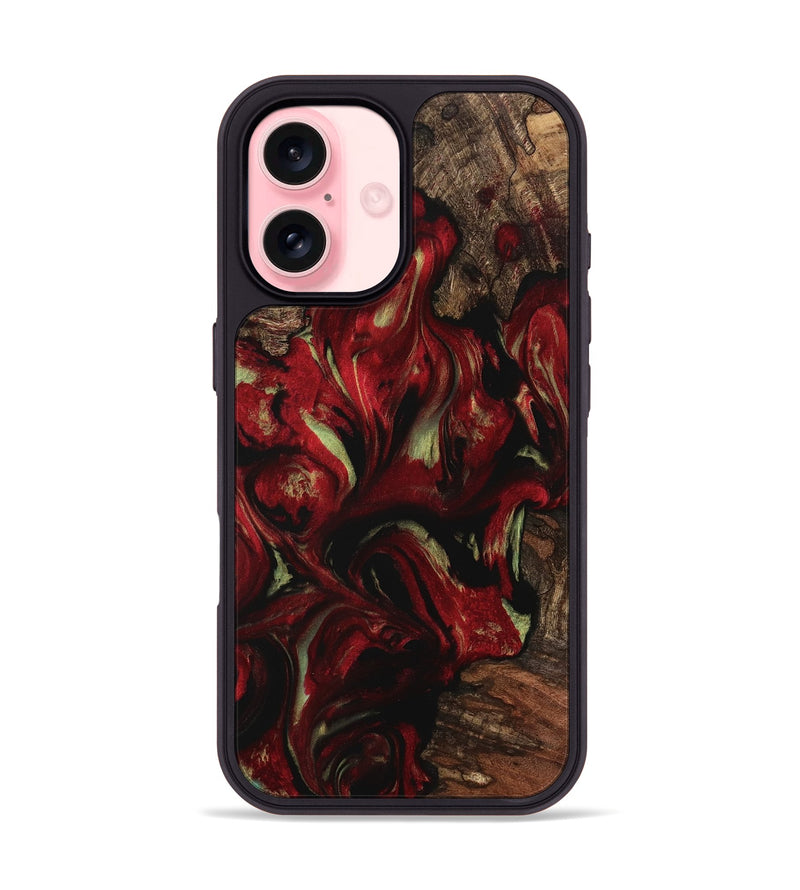 iPhone 16 Wood Phone Case - Joel (Red, 741778)