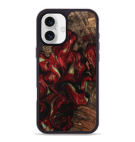 iPhone 16 Plus Wood Phone Case - Joel (Red, 741778)