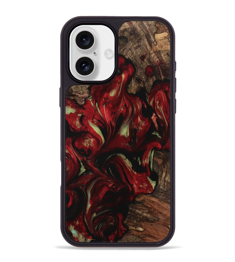 iPhone 16 Plus Wood Phone Case - Joel (Red, 741778)