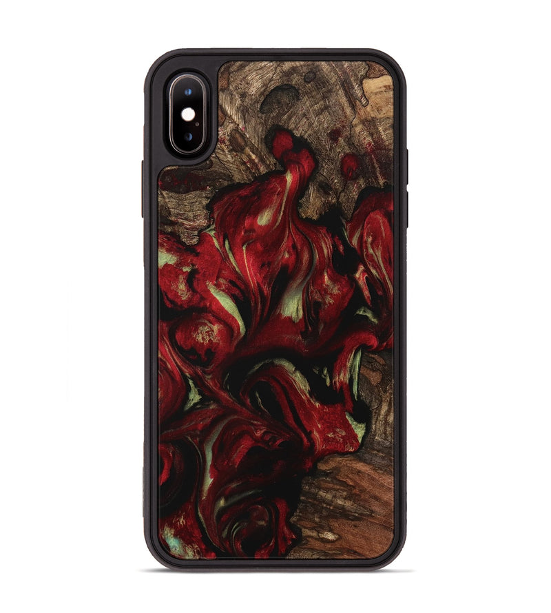 iPhone Xs Max Wood Phone Case - Joel (Red, 741778)