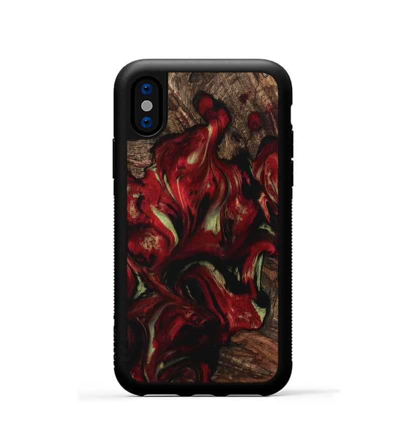 iPhone Xs Wood Phone Case - Joel (Red, 741778)