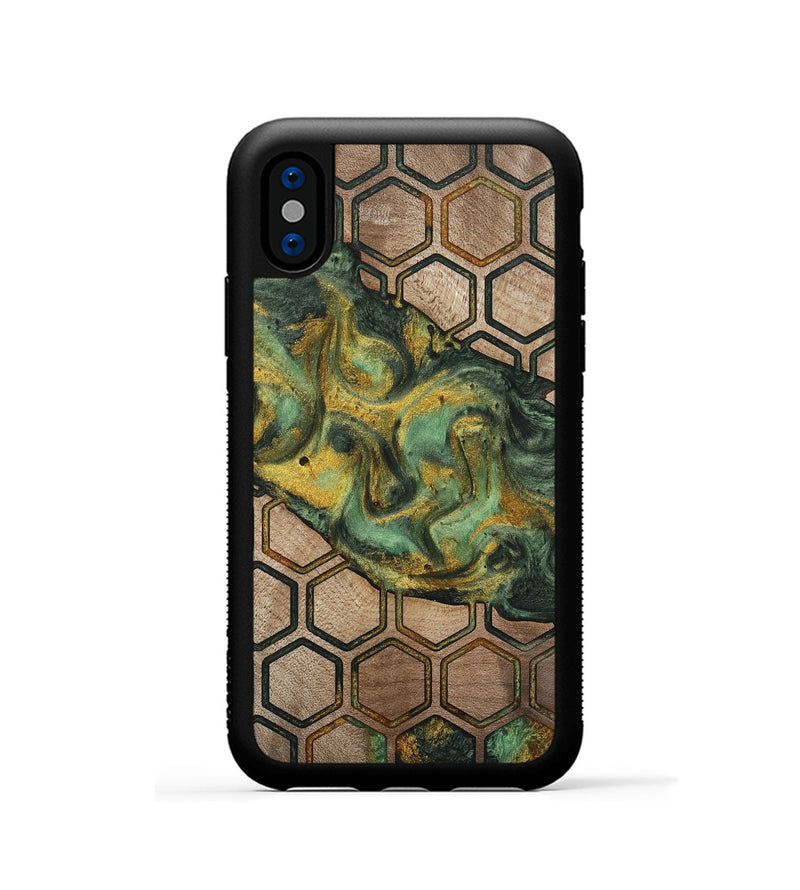 iPhone Xs Wood Phone Case - Leisa (Pattern, 741779)