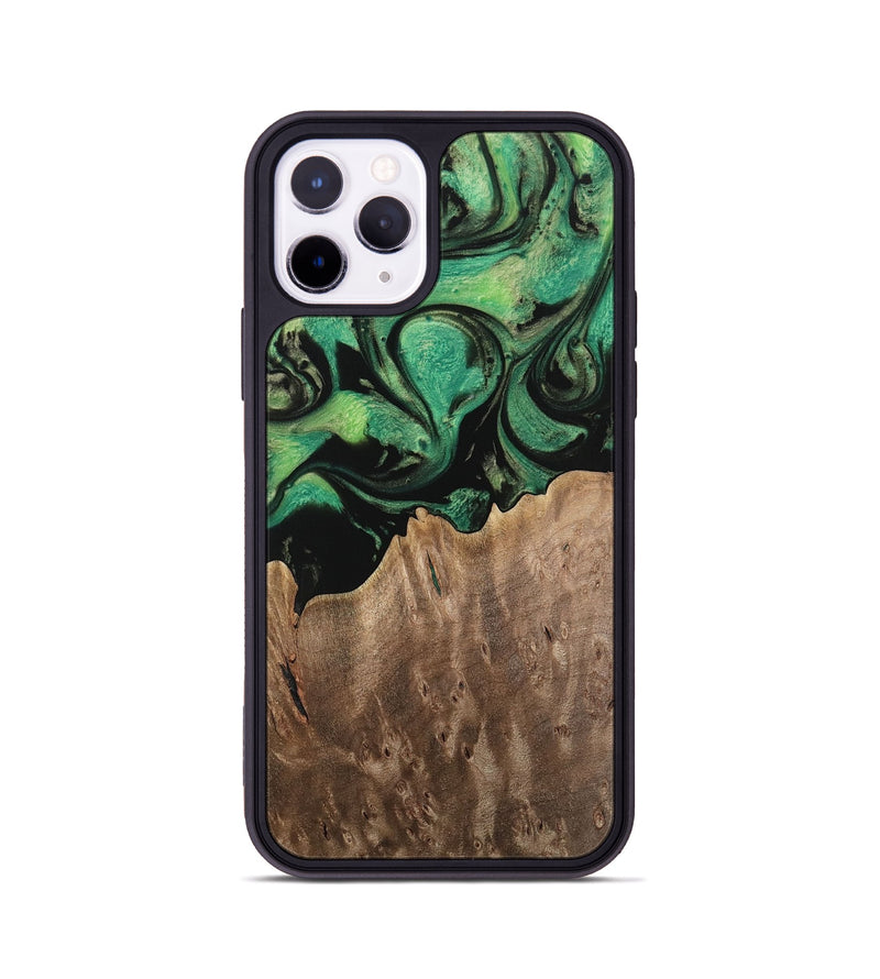 iPhone 11 Pro Wood Phone Case - Odille (Green, 741781)