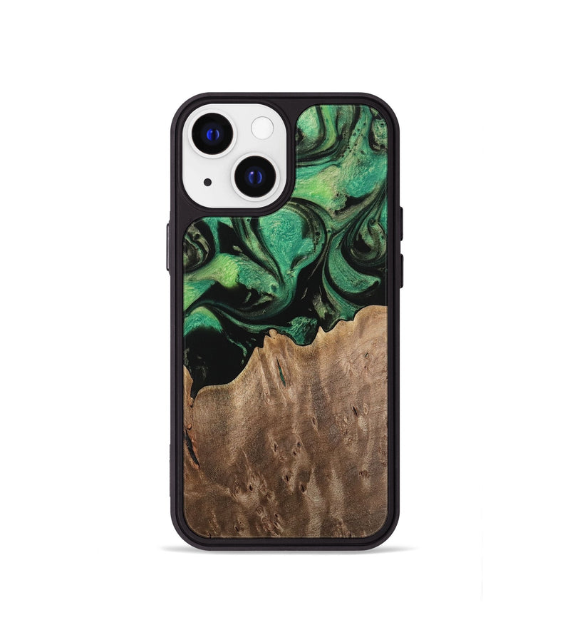 iPhone 13 mini Wood Phone Case - Odille (Green, 741781)