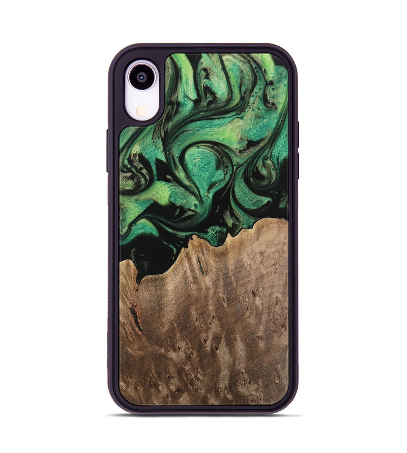 iPhone Xr Wood Phone Case - Odille (Green, 741781)