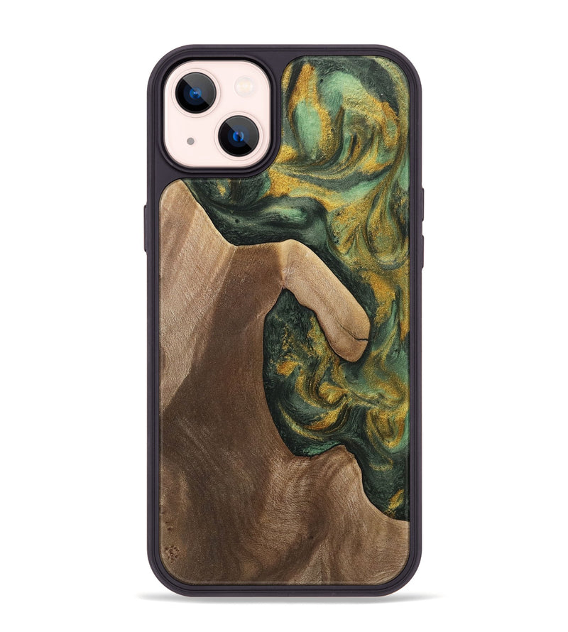 iPhone 14 Plus Wood Phone Case - Wandie (Green, 741787)