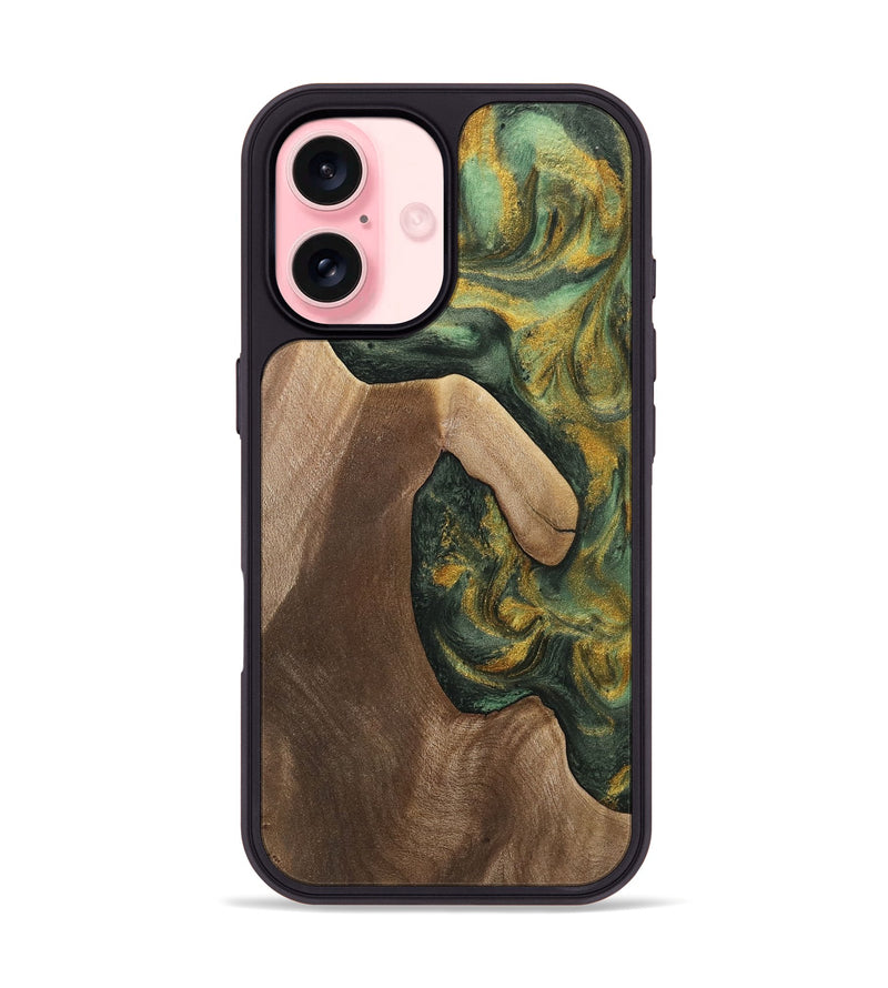 iPhone 16 Wood Phone Case - Wandie (Green, 741787)