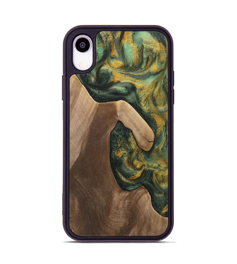 iPhone Xr Wood Phone Case - Wandie (Green, 741787)