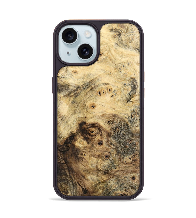 iPhone 15 Wood Phone Case - Nakia (Wood Burl, 741788)