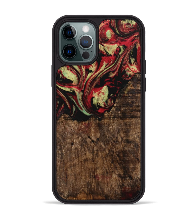 iPhone 12 Pro Max Wood Phone Case - Adele (Red, 741790)