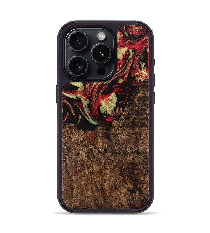 iPhone 15 Pro Wood Phone Case - Adele (Red, 741790)