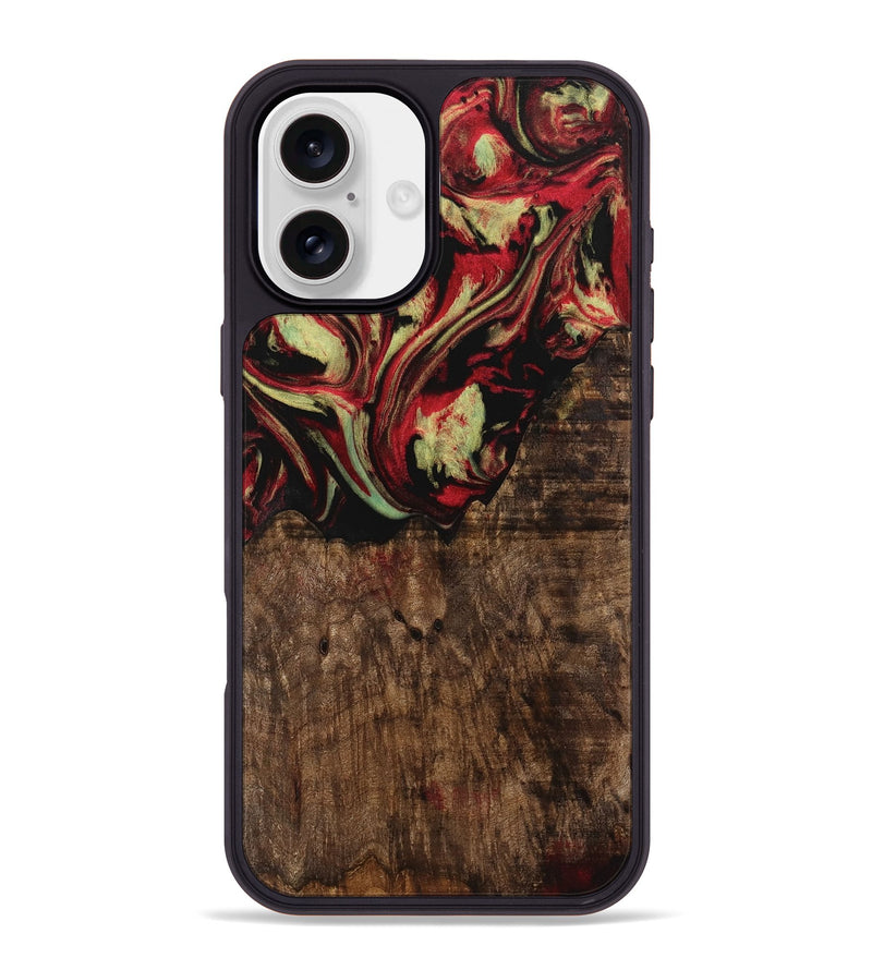 iPhone 16 Plus Wood Phone Case - Adele (Red, 741790)