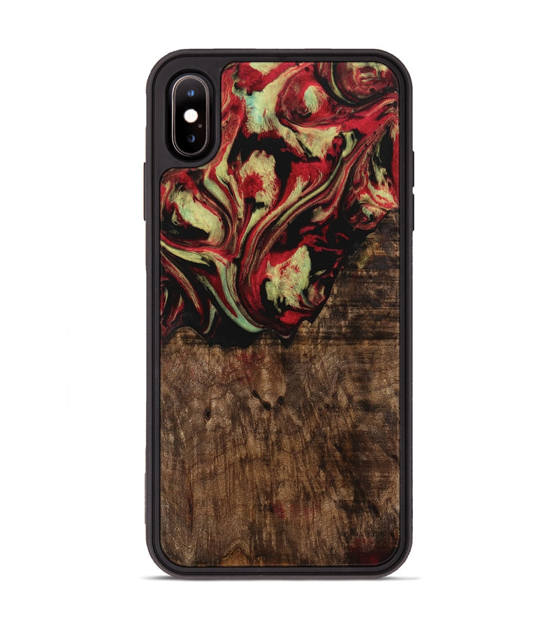 iPhone Xs Max Wood Phone Case - Adele (Red, 741790)