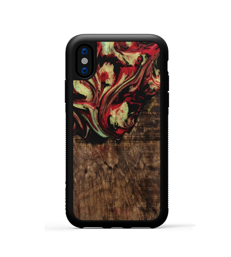 iPhone Xs Wood Phone Case - Adele (Red, 741790)