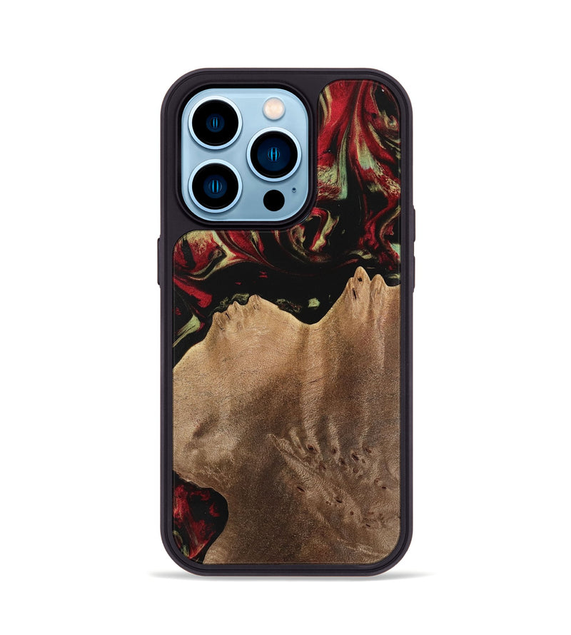 iPhone 14 Pro Wood Phone Case - Marcie (Red, 741791)