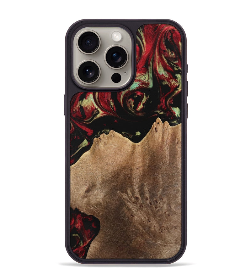 iPhone 15 Pro Max Wood Phone Case - Marcie (Red, 741791)