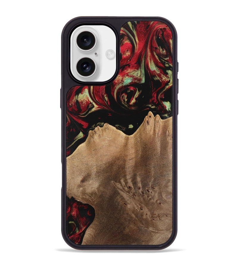 iPhone 16 Plus Wood Phone Case - Marcie (Red, 741791)