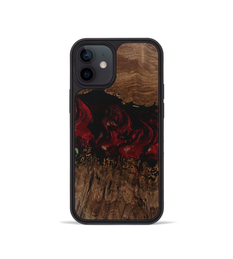 iPhone 12 mini Wood Phone Case - Amani (Red, 741792)