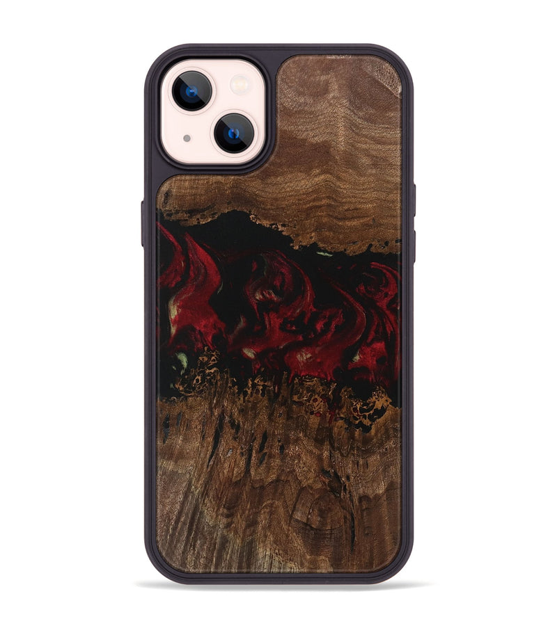 iPhone 14 Plus Wood Phone Case - Amani (Red, 741792)