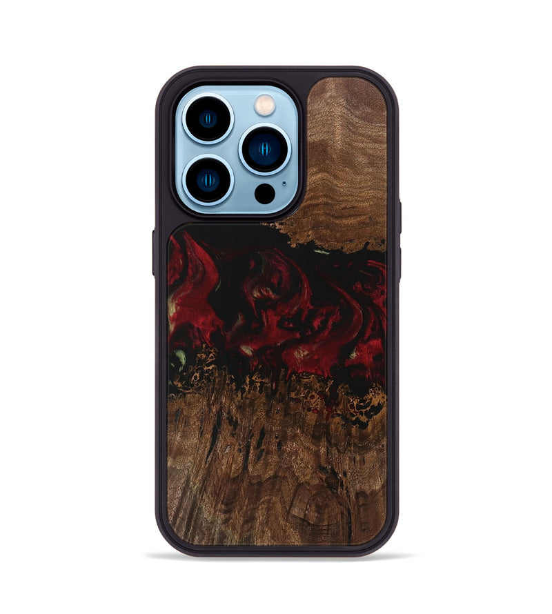 iPhone 14 Pro Wood Phone Case - Amani (Red, 741792)