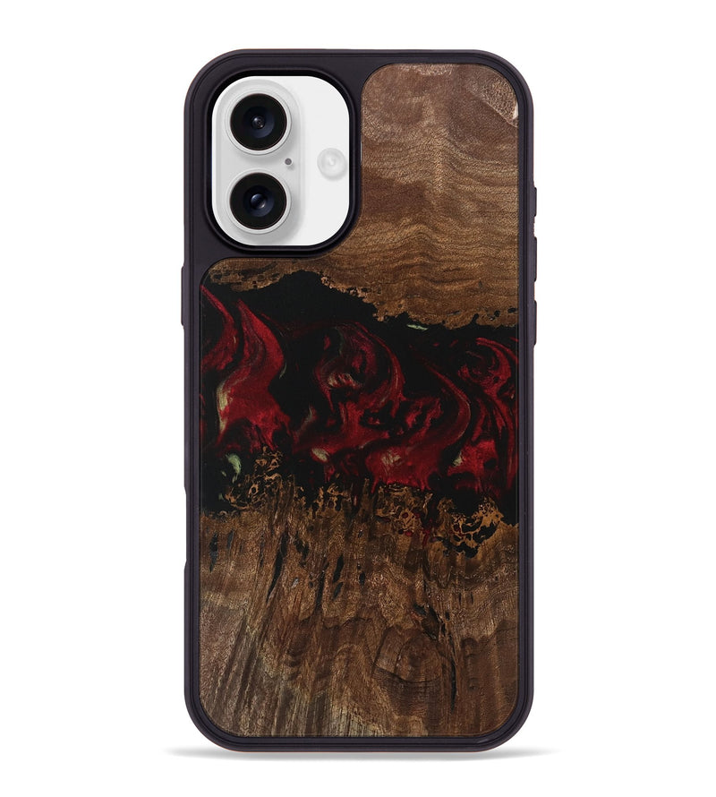 iPhone 16 Plus Wood Phone Case - Amani (Red, 741792)