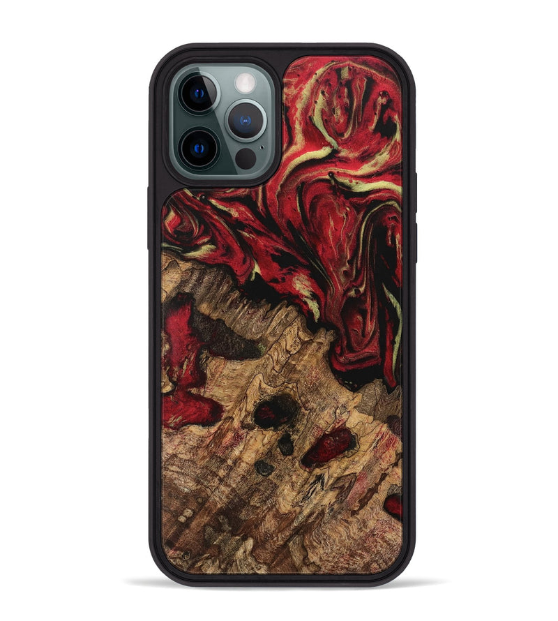 iPhone 12 Pro Max Wood Phone Case - Briley (Red, 741796)