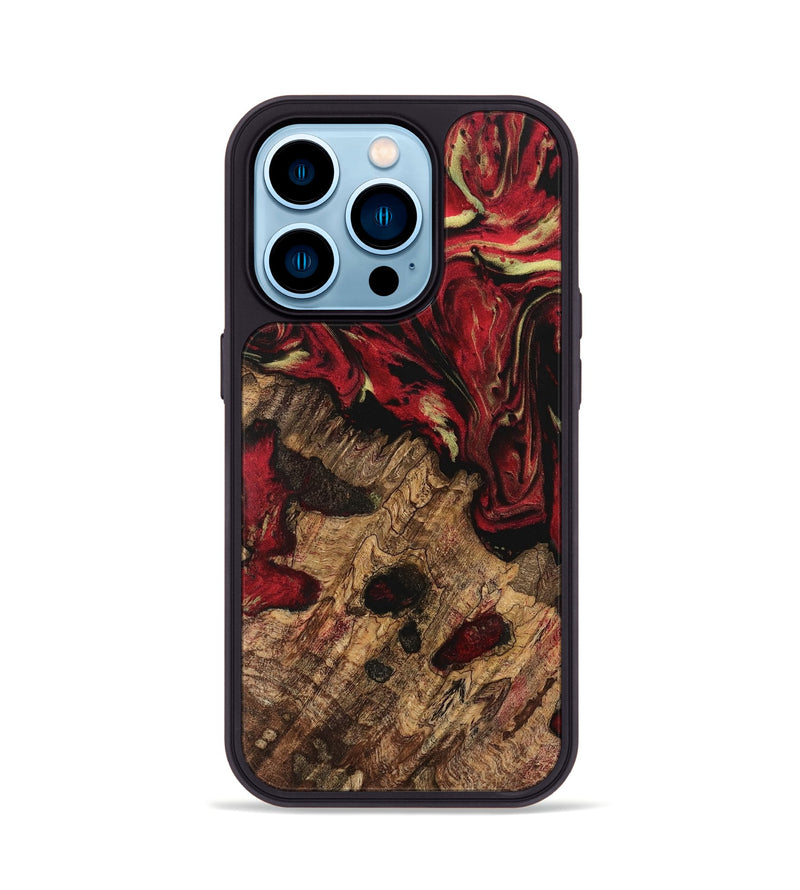 iPhone 14 Pro Wood Phone Case - Briley (Red, 741796)