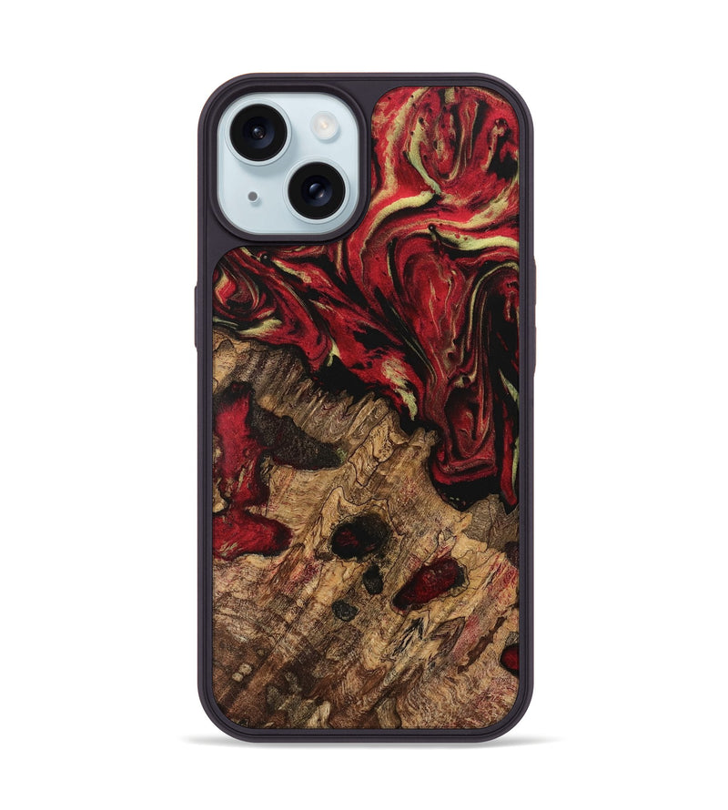 iPhone 15 Wood Phone Case - Briley (Red, 741796)