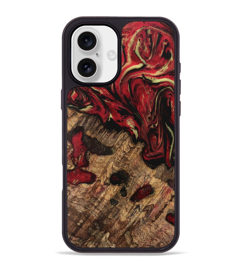 iPhone 16 Plus Wood Phone Case - Briley (Red, 741796)