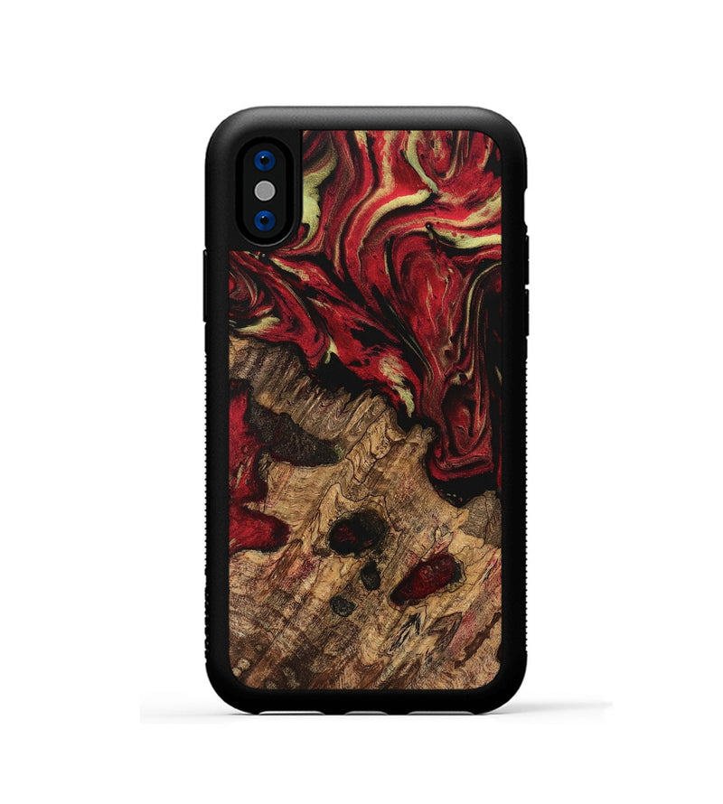 iPhone Xs Wood Phone Case - Briley (Red, 741796)