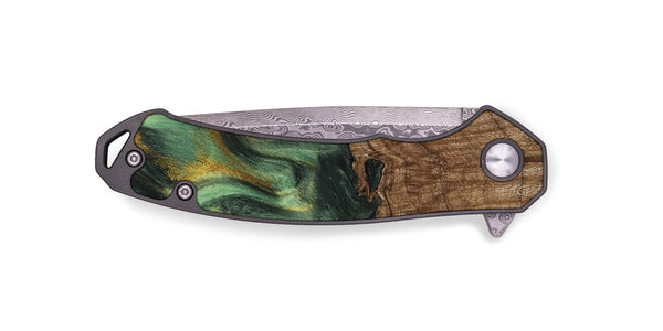 EDC Wood Pocket Knife - Nicole (Green, 741799)