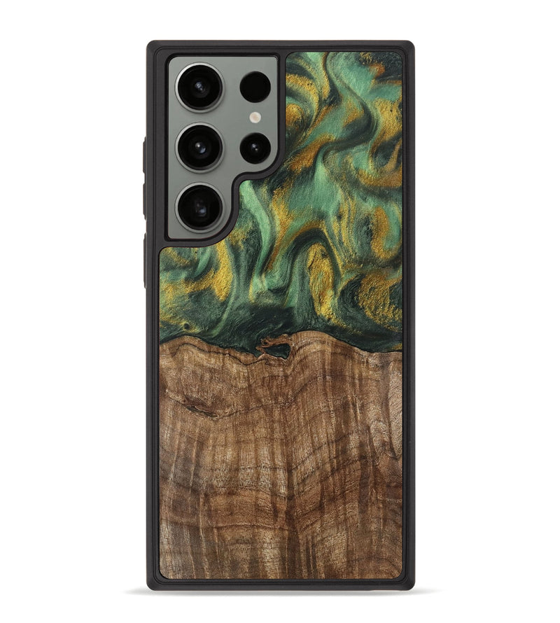 Galaxy S23 Ultra Wood Phone Case - Nicole (Green, 741799)