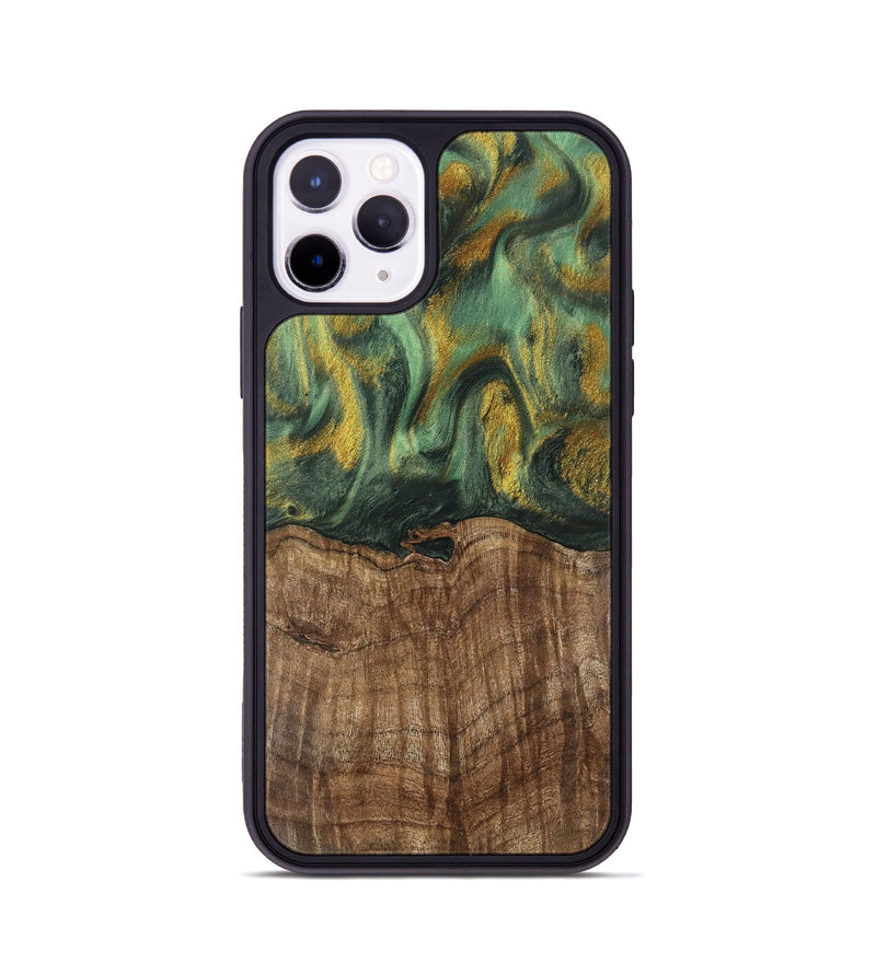 iPhone 11 Pro Wood Phone Case - Nicole (Green, 741799)