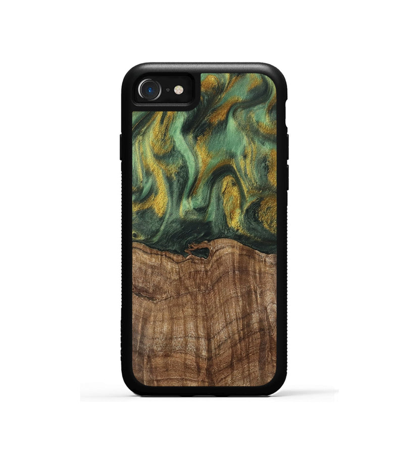 iPhone SE Wood Phone Case - Nicole (Green, 741799)