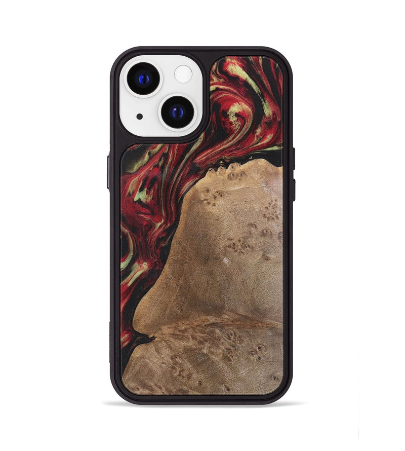 iPhone 13 Wood Phone Case - Denzel (Red, 741801)