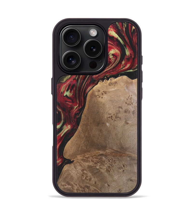 iPhone 16 Pro Wood Phone Case - Denzel (Red, 741801)