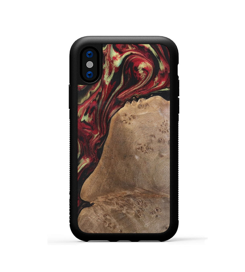 iPhone Xs Wood Phone Case - Denzel (Red, 741801)