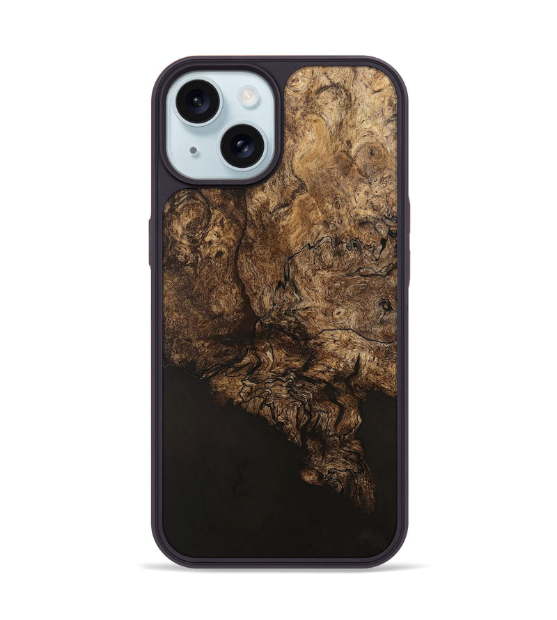 iPhone 15 Wood Phone Case - Festus (Wood Burl, 741803)