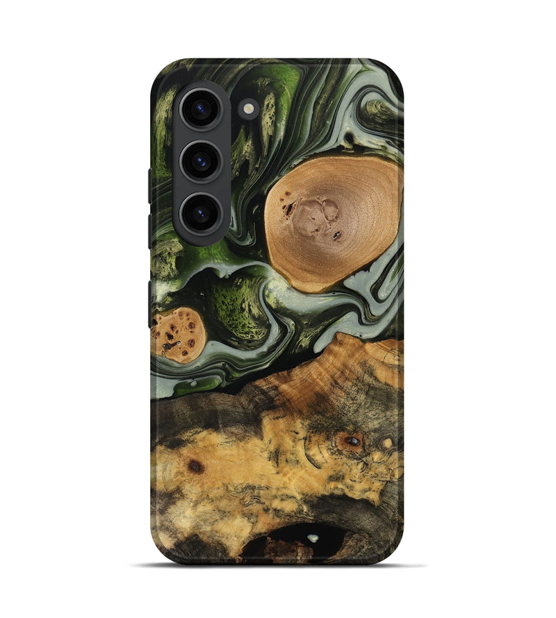 Galaxy S23 Wood Live Edge Phone Case - Elba (Green, 741810)