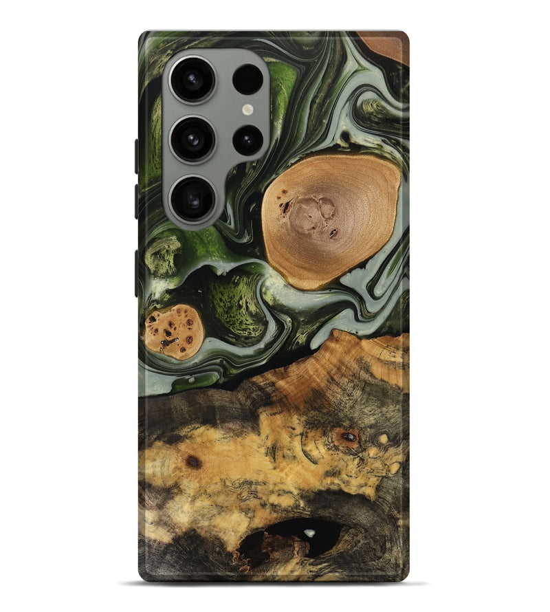 Galaxy S23 Ultra Wood Live Edge Phone Case - Elba (Green, 741810)