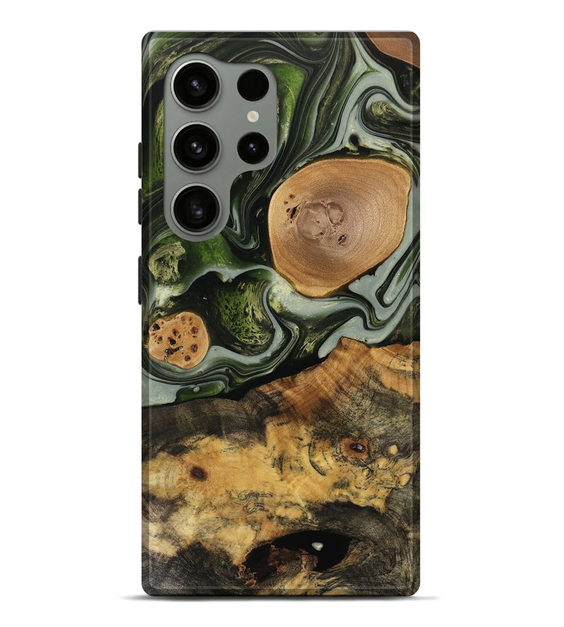 Galaxy S24 Ultra Wood Live Edge Phone Case - Elba (Green, 741810)