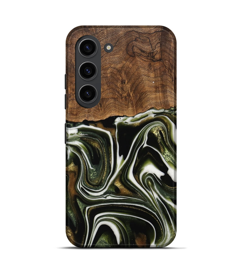 Galaxy S23 Wood Live Edge Phone Case - Jorie (Green, 741811)