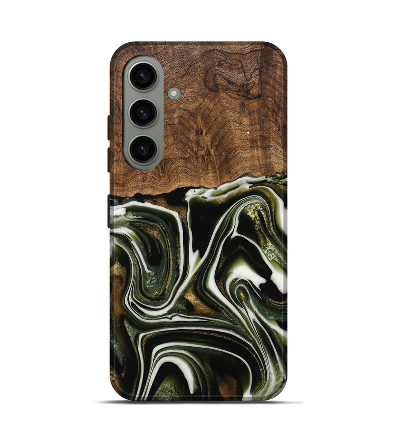 Galaxy S24 Wood Live Edge Phone Case - Jorie (Green, 741811)