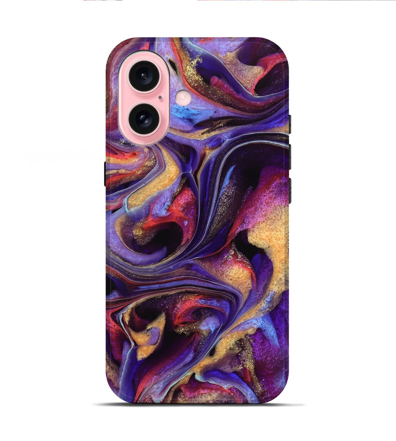 iPhone 16 ResinArt Live Edge Phone Case - Shorwan (Purple, 741813)