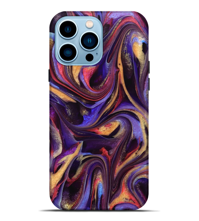 iPhone 14 Pro Max ResinArt Live Edge Phone Case - Kalyan (Purple, 741815)