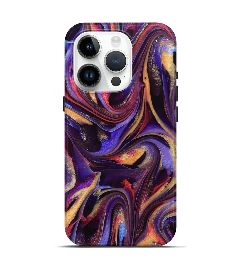 iPhone 15 Pro ResinArt Live Edge Phone Case - Kalyan (Purple, 741815)