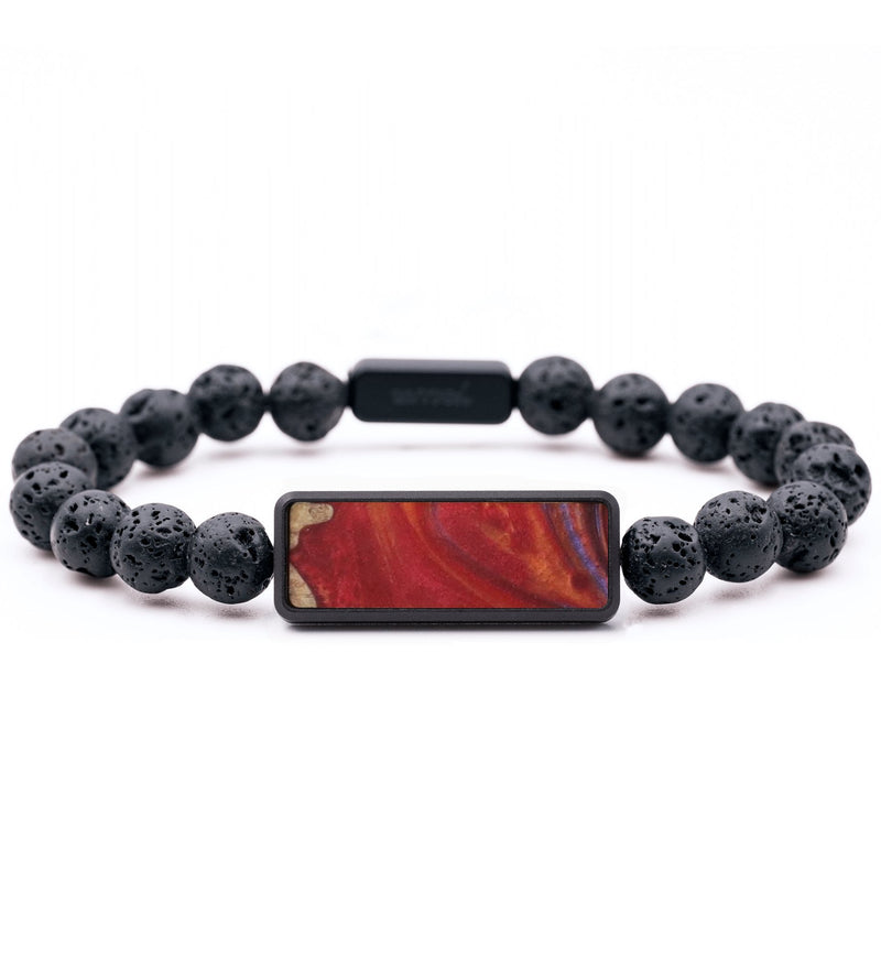 Lava Bead ResinArt Bracelet - Raymond (Red, 741908)