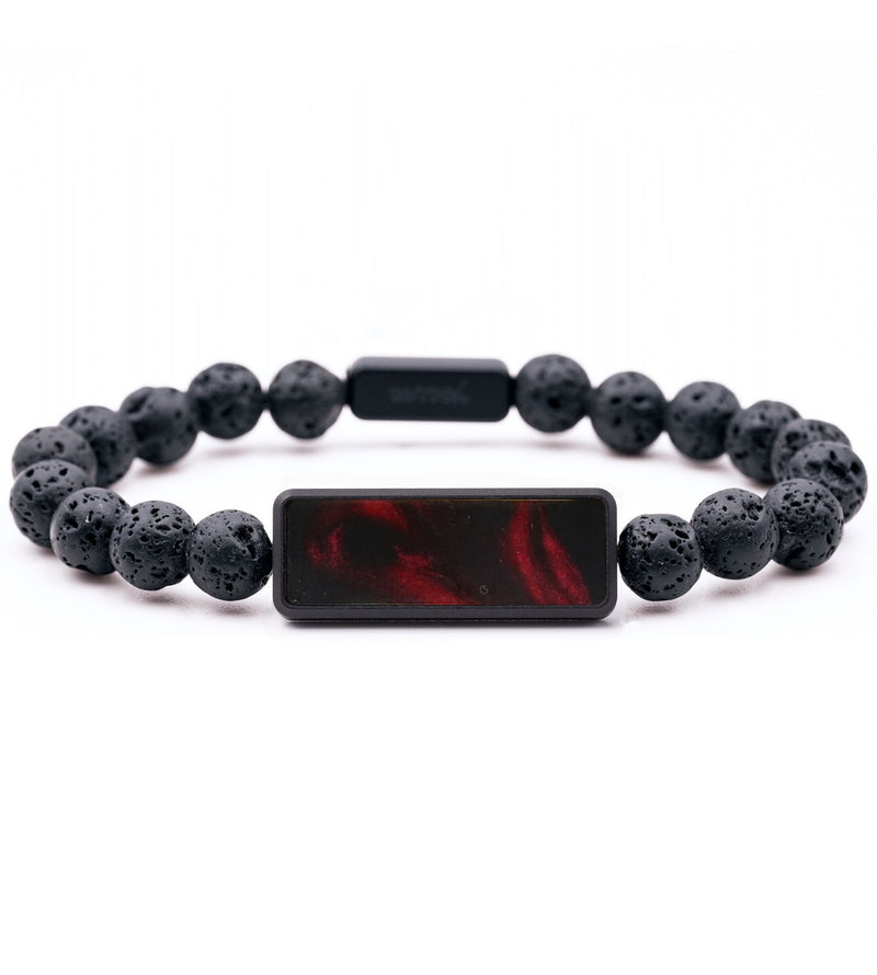 Lava Bead ResinArt Bracelet - Juliette (Red, 741909)