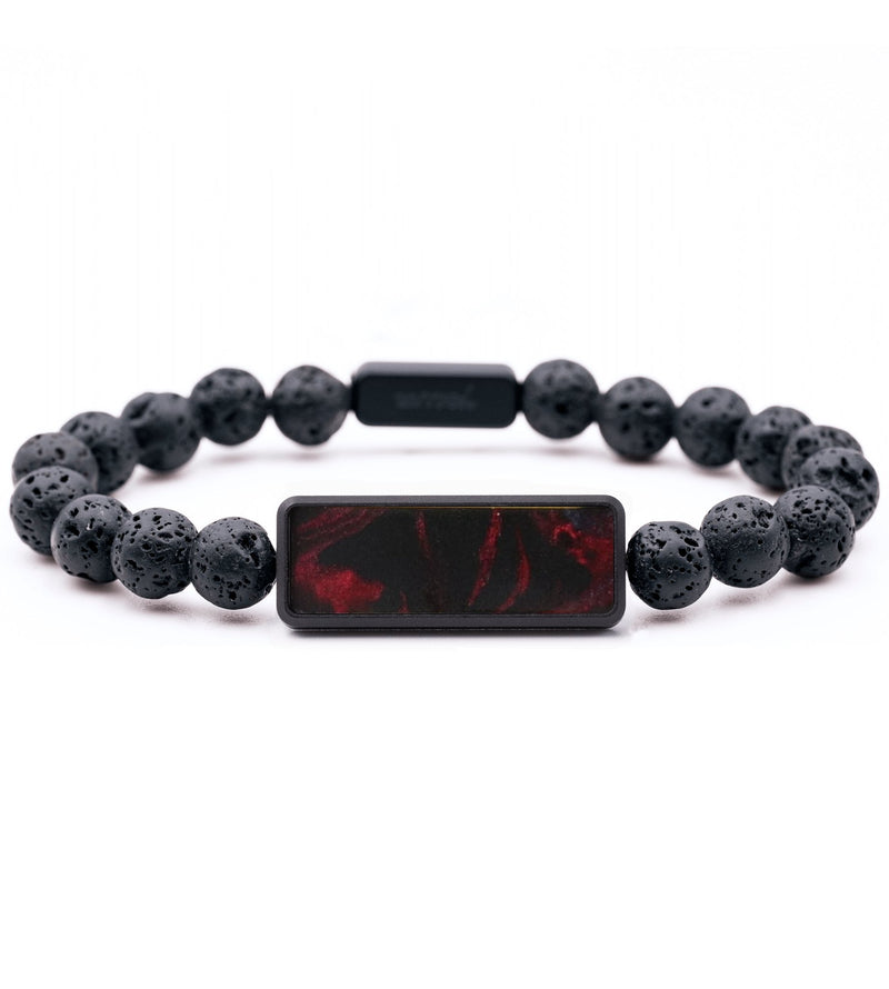 Lava Bead ResinArt Bracelet - Esmeralda (Red, 741918)